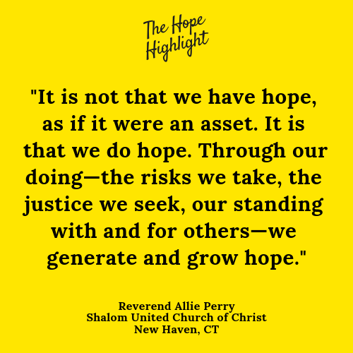 ccahelping's tweet photo. On this last Monday of February, our Hope Highlight comes from the Rev. Allie Perry of Shalom United Church of Christ. https://t.co/RfyDxDJr4d