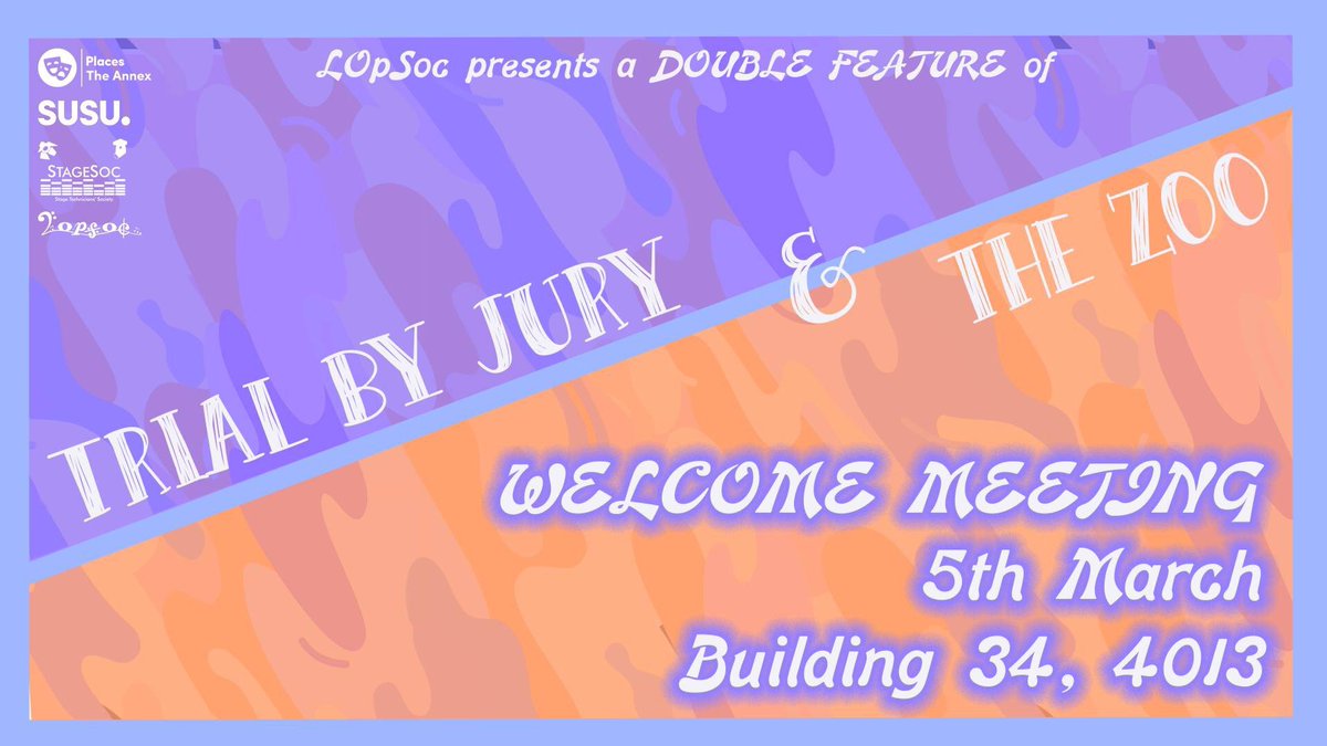 Would you like to be involved in a very 90's looking version of Trial By Jury and The Zoo?

Join #LOpSoc for our second show of the year! Our chorus is un-auditioned and everyone is welcome.

Further information can be found here: facebook.com/events/2523816…