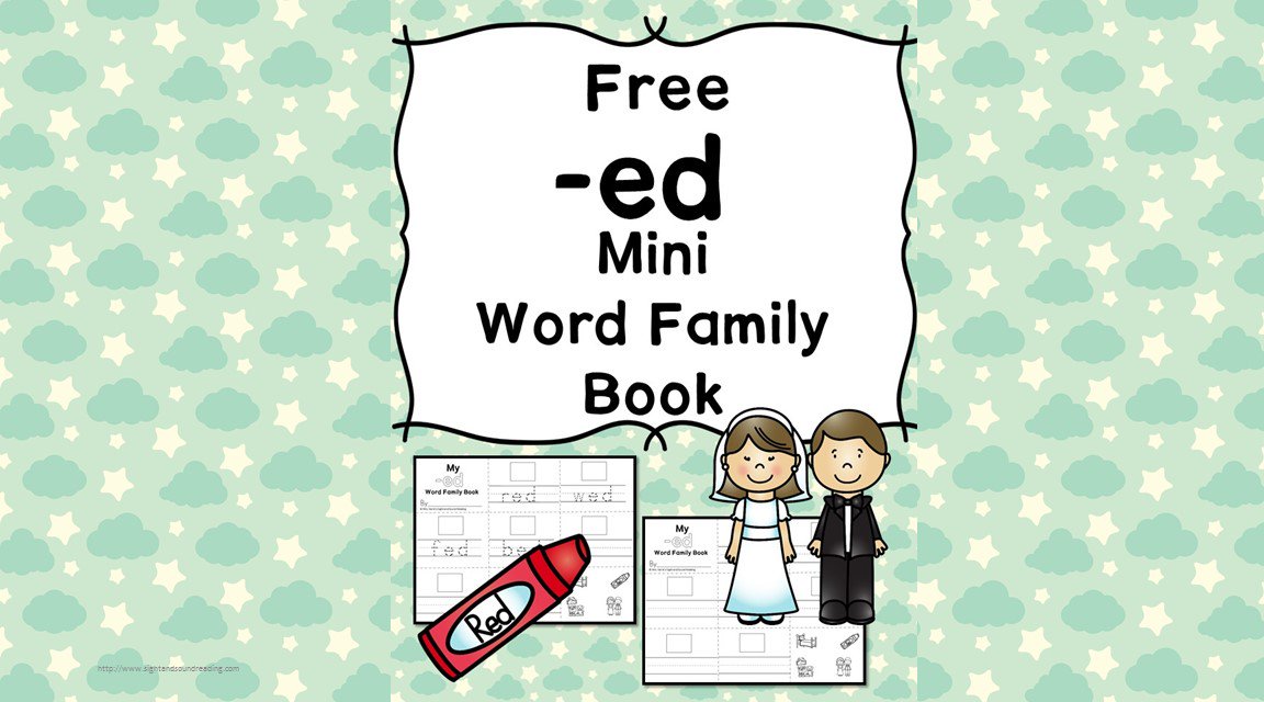 2 Free CVC ED Family Worksheets -Make a minibook! sightandsoundreading.com/ed-cvc-word-fa…