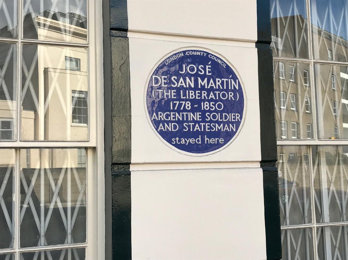 UKinArgentina's tweet image. En 1811, el General José de San Martín vivió en Londres, en el barrio de Marylebone, donde se lo recuerda con una placa en su honor. La casa que habitó es considerada parte del patrimonio histórico británico. 🇬🇧🇦🇷

Hoy se conmemora el 241° aniversario de su nacimiento.