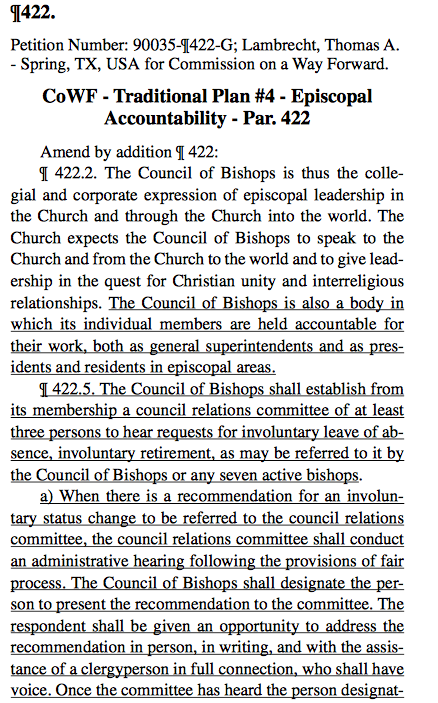 ok_umc's tweet photo. Petition Number: 90035-¶422-G; Lambrecht, Thomas A. - Spring, TX, USA for Commission on a Way Forward.
CoWF - Traditional Plan #4 - Episcopal Accountability - Par. 422
 #gc2019 https://t.co/8s4VCBpDIf