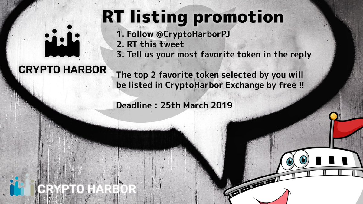 CryptoHarborPJ's tweet image. Crypto Harbor Exchange opening day is getting closer!
So let's celebrate with 2nd free listing retweet event! 🥳
The rule is same as the 1st event, but this time there will be only 2 winners !! 🚀🚀