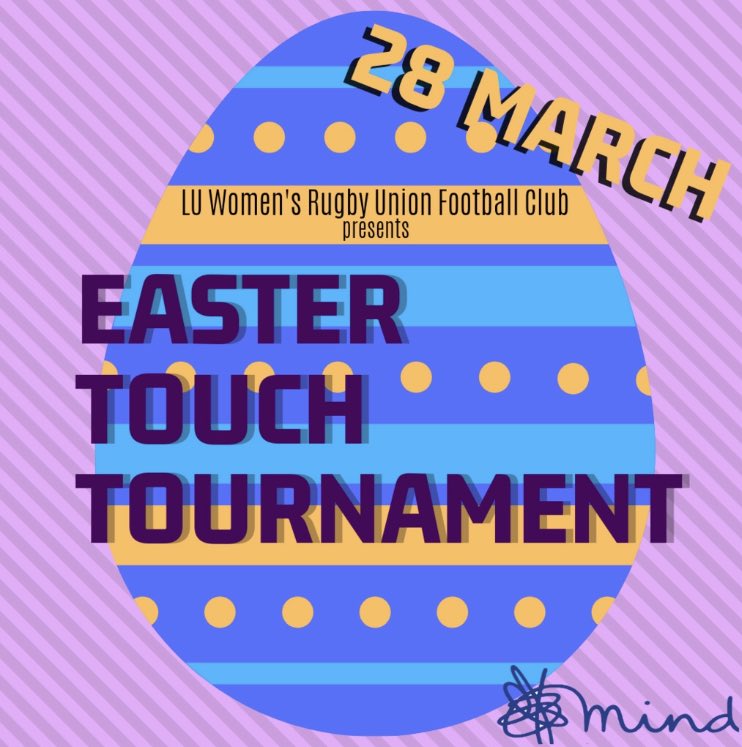 Come and take part in our Charity Touch Tournament for MIND on Thursday 28th of March 

⁣Get dressed up in your favourite funky Easter costumes, bring some trainers and head down with your friends. There will be prizes for Best Team Name, Fancy Dress and Winners. 🐣🐰🍫