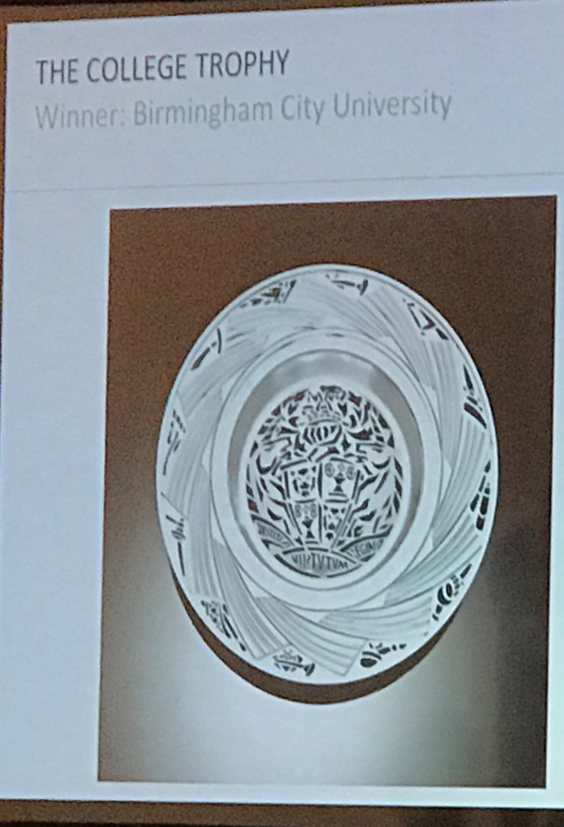 BCU <a href="/Soj_bcu/">School of Jewellery</a> wins Goldsmiths’ Craft &amp; Design Awards College Trophy for the 3rd Year running #jewelleryoscars