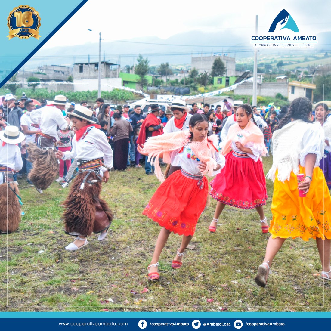AmbatoCoac's tweet photo. ¡Participamos con la colectividad!

Nuestra institución se hizo presente en las Fiestas de Carnaval de Guamaní, nos complace compartir en conjunto con quiénes confían en #CooperativaAmbato.

 #RespaldandoTuFuturo https://t.co/EDL23aR9W6