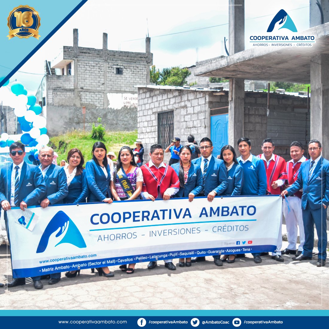 AmbatoCoac's tweet photo. ¡Participamos con la colectividad!

Nuestra institución se hizo presente en las Fiestas de Carnaval de Guamaní, nos complace compartir en conjunto con quiénes confían en #CooperativaAmbato.

 #RespaldandoTuFuturo https://t.co/EDL23aR9W6