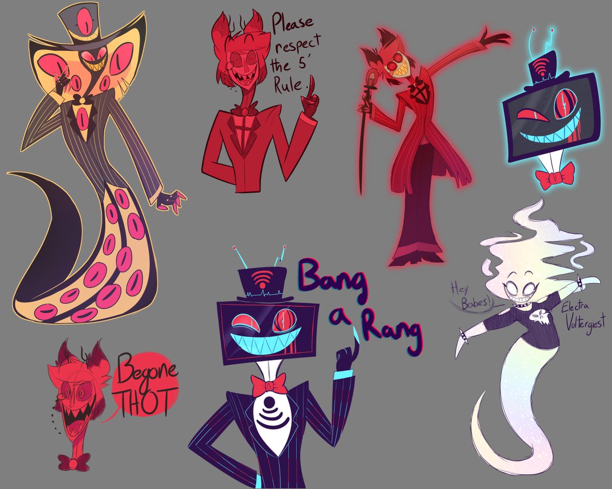 AccisDead948595's tweet photo. Some #HazbinHotel doodles I did over the weekend, along with a ghost OC I made
#Alastor #SirPentious #DemonTV #HazbinHotelVox #HazbinHotelAlastor #HazbinHotelSirPentious https://t.co/bNTXw7qp1m