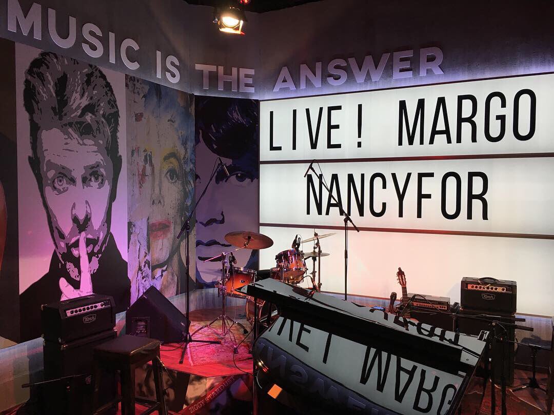 chuckpmusic's tweet image. A few snaps from @margonancyfor about to go LIVE tonight on @radioarvyla TV Greece! #musicistheanswer #radioarvyla #drummersview #storiesofmargo #greece