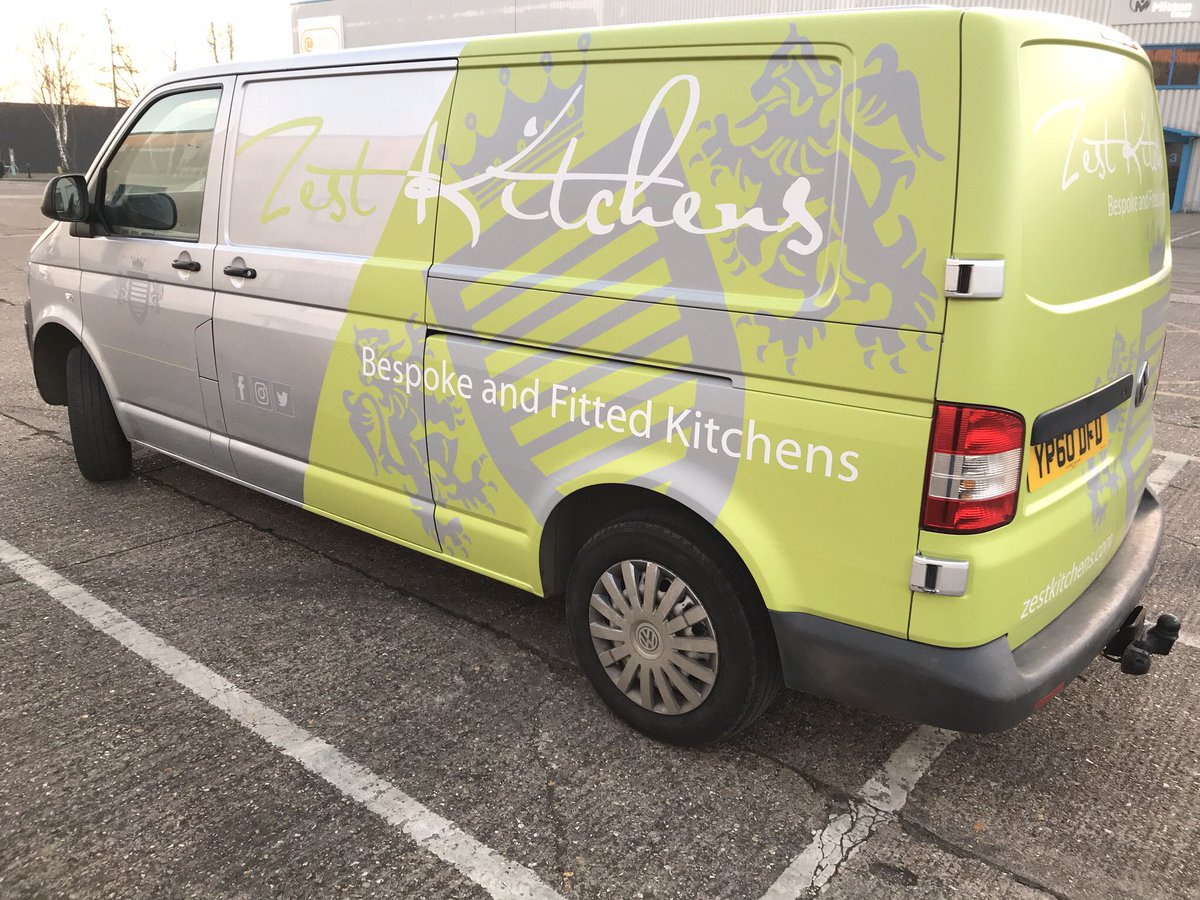 Signs_ExpressNN's tweet photo. Interesting @3MFilmsUK wrap here using #ij180 and a matt laminate. Subtle. Almost discreet. But classy. Thanks for the business Zest Kitchens! https://t.co/eZRvA3uu1e