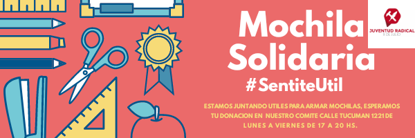 JR9deJulio's tweet photo. Seguimos juntando utiles, acercate a nuestro comite en Tucuman 1221 de 17 a 20 hs.
#SentiteUtil #JR9DeJulio #UCR9DeJulio https://t.co/pDZfiCxjHQ