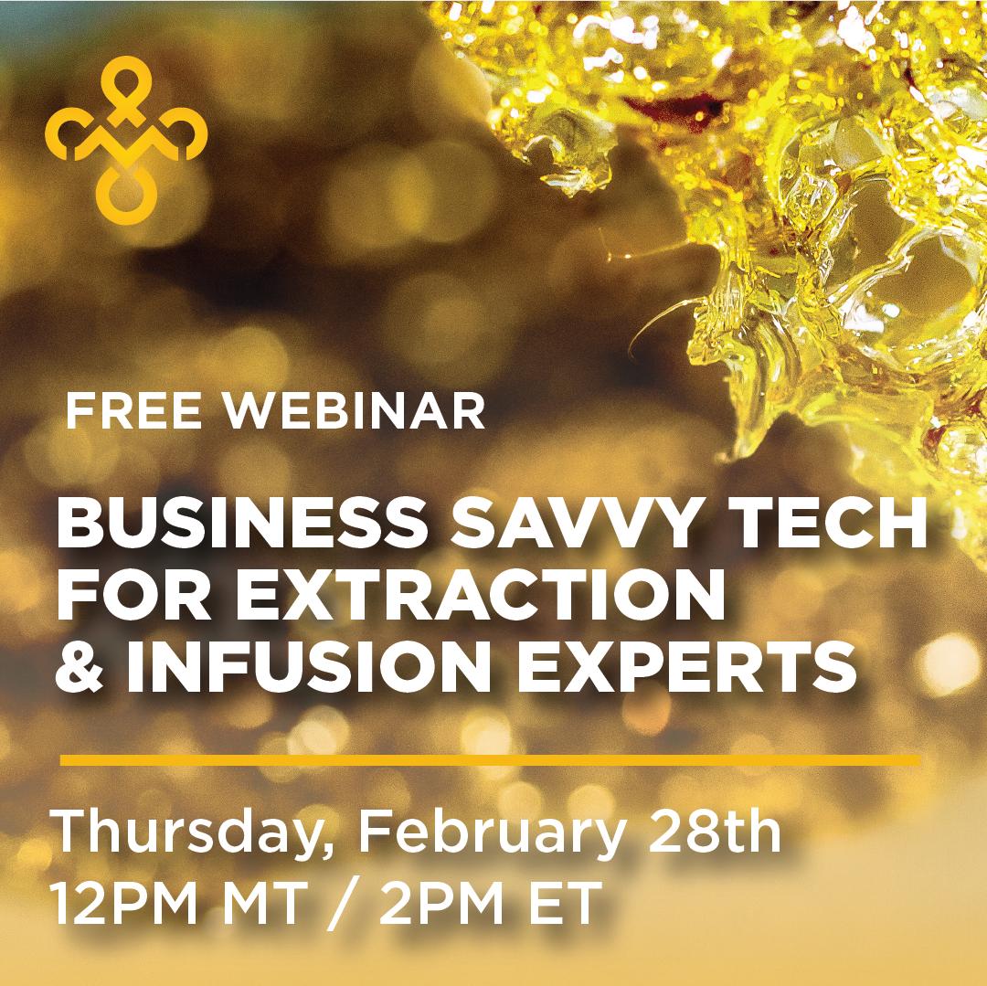 mjplatformtech's tweet photo. See how MJ Platform's extraction & infusion module takes processing businesses to new heights. Live in-action on Thursday, 2/28 at 12pm MST/2pm EST!
https://t.co/qJbll3b2XN
#Cannabis #CannabisBusiness #Innovate #MJFreeway #CannabisCompliance https://t.co/EaSgTGoyYI