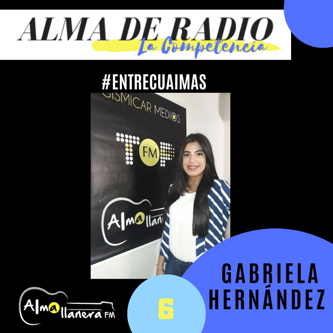 Las votaciones de #AlmaDeRadio comienzan en 3,2,1...busca la foto de tu participante favorito y regálale un "Like" o "Me gusta", cada uno vale por un voto.
.
.
.
Esta semana tendrás oportunidad de votar hasta el miércoles 27/02 hasta las 12 del mediodía.