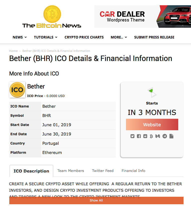 BETHERcoin's tweet image. @BETHERcoin LIESTED ON @TheBitcoinNews @TheBitcoinNews /// thebitcoinnews.com/ico-sto/bether /// #BITCOIN #ETHEREUM #ICO #XRP #ETH #BHR #BTC #IOT #EOS #LTC #DSH #ETP #BCH #ZCASH #BLOCKCHAIN #TRADING #DAYTRADING #PENNYSTOCKS #CRYPTO #CRYPTOCURRENCIES #cryptocurrency / #BETHER #BETHERCOIN