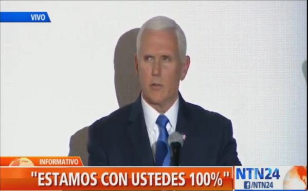 #AHORA Mike Pence: “30 usurpadores no pueden negar la libertad a 30 millones de personas” #25Feb bit.ly/2Tm2Z9X