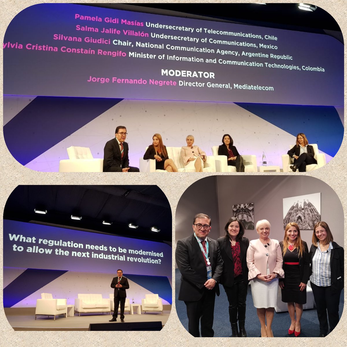 fernegretep's tweet image. #MWC19 #MWC19MP Un privilegio el diálogo ministerial con @SilvanaGiudici @ConstainSylvia @pamgidi @salmajalife El equipo de producción y organización de @GSMALatam @GSMA enorme!!!  Gracias a @ml_corvalan @LucasGSMA @PalomaSzerman @soyPaulaFerrari #AmLat #Digital