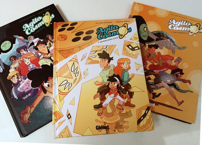 Hey ! Agito Cosmos T03 est dispo en France ! the third album of Agito Cosmos is available in France ! #comics #miracle #agitososmos #fabienmense #glenat 