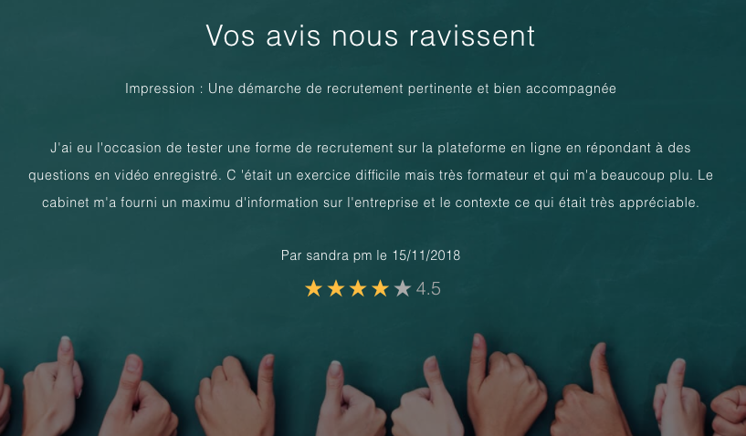 Merci pour vos témoignages. Cela nous permet de nous améliorer dans notre recherche de toujours mieux faire…
#EmergencesRH #Succès #MissionAccomplie #Témoignage #ExperienceCandidat  #Recrutement #ChasseauxTrésor