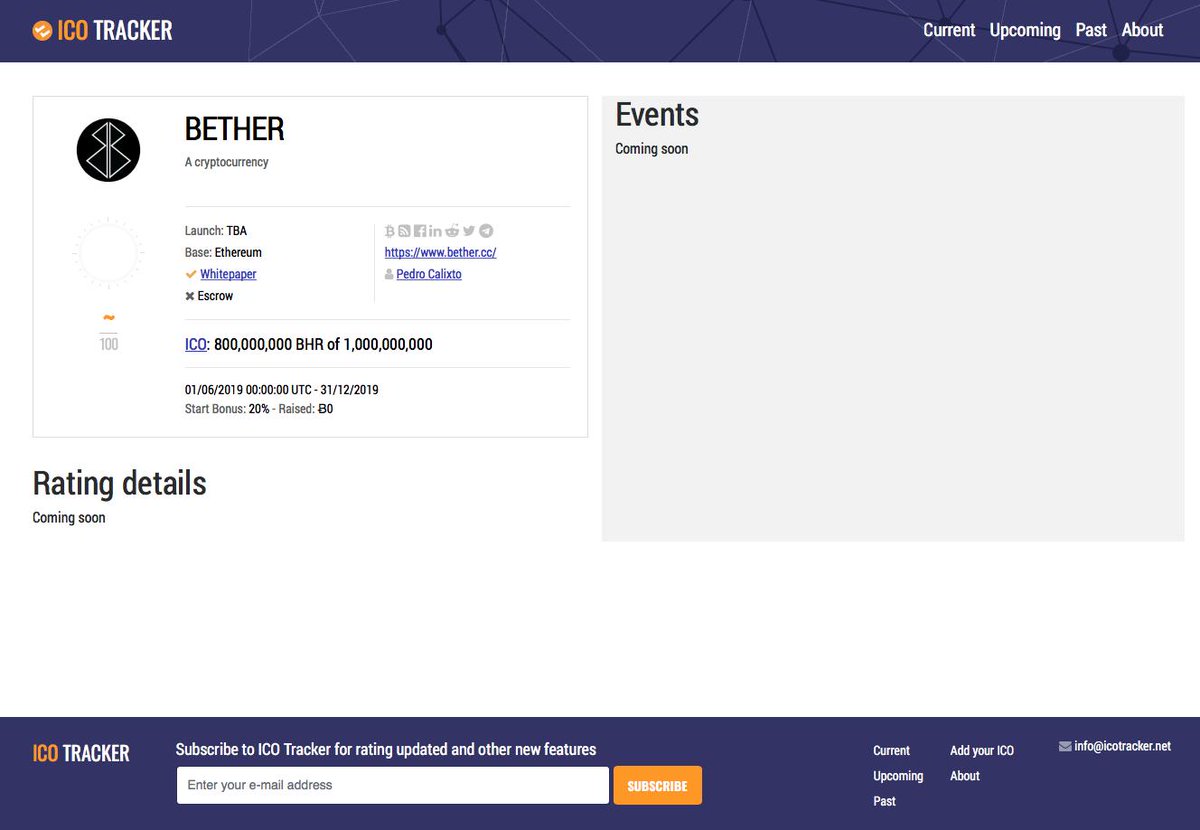 BETHERcoin's tweet image. @BETHERcoin LIESTED ON IcoTracker /// icotracker.net/project/bether /// #BITCOIN #ETHEREUM #ICO #XRP #ETH #BHR #BTC #IOT #EOS #LTC #DSH #ETP #BCH #ZCASH #BLOCKCHAIN #TRADING #DAYTRADING #PENNYSTOCKS #CRYPTO  #MONERO #TETHER / #BETHER #BETHERCOIN