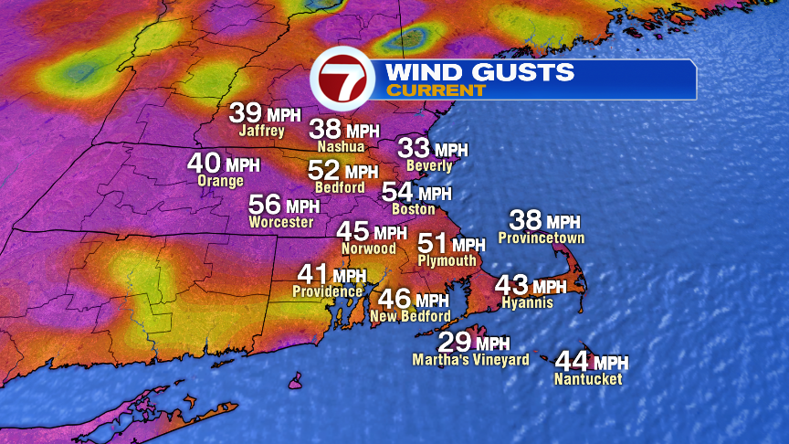 joshwurster_'s tweet photo. Holy wind! Current gusts over 50 mph for a lot of us right now. 

Peak wind gusts so far today 60-65 mph in spots... even 69 mph in Cambridge!!

High Wind Warning until 7pm. https://t.co/1jzSIacyH6