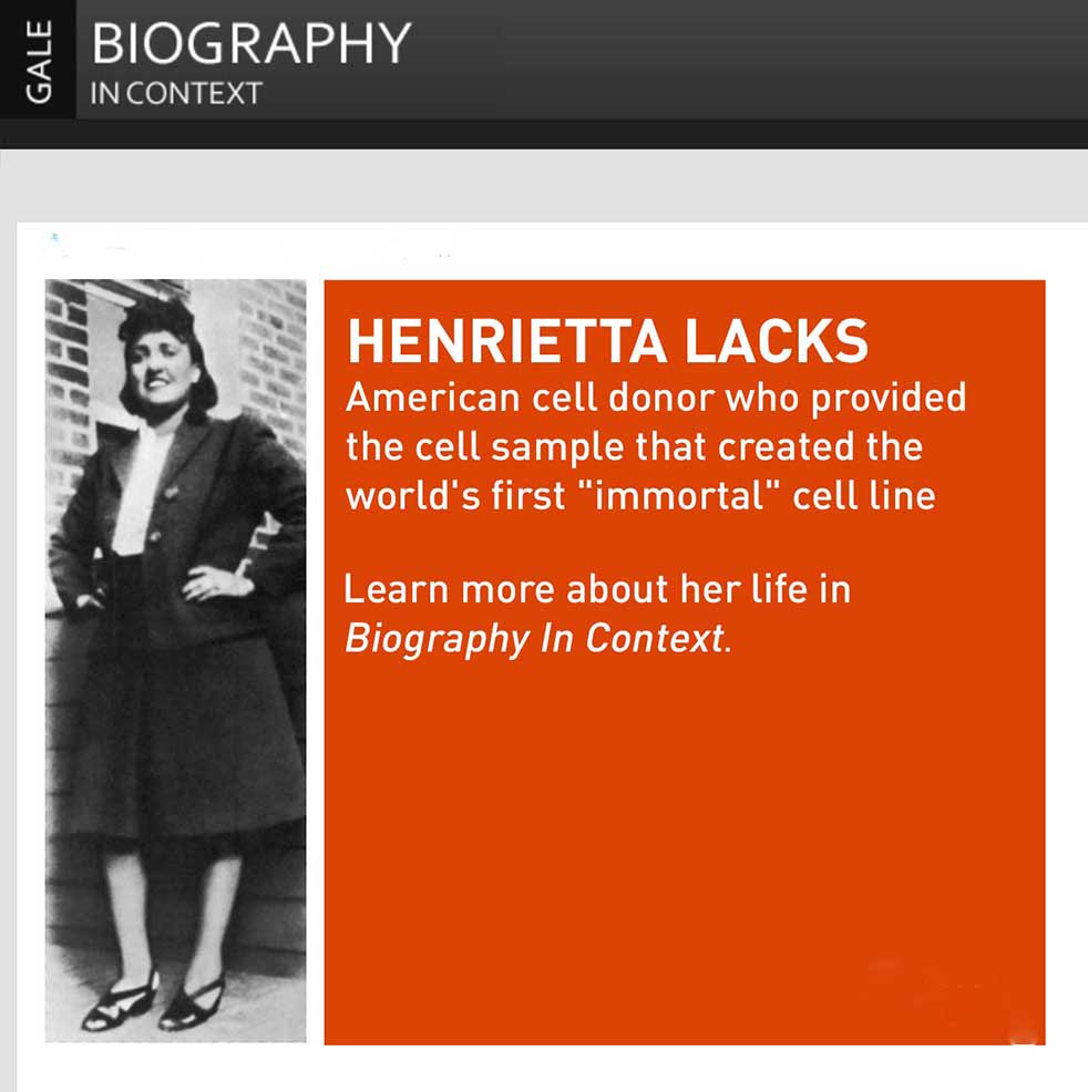 a graphic of henrietta lacks's photograph