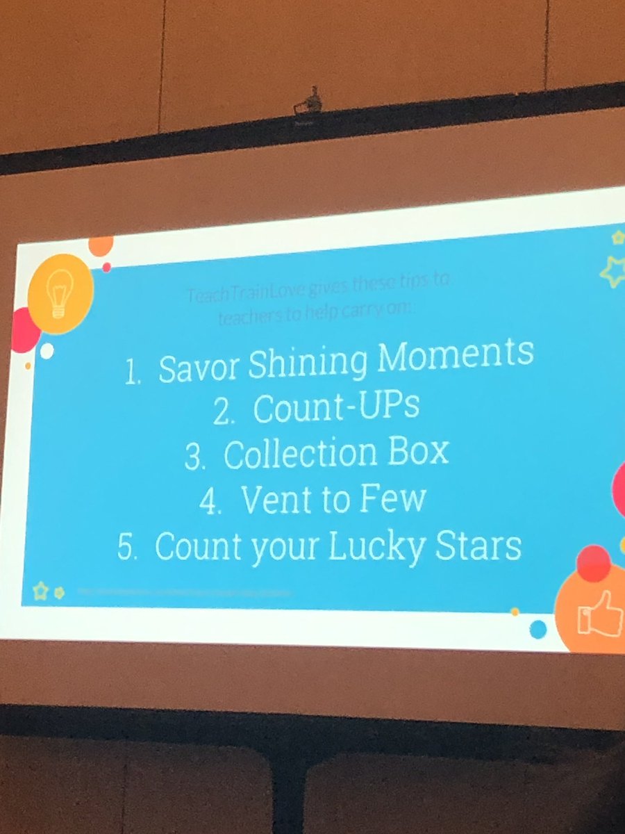 MGrubbsTeach's tweet photo. Great reminders to stay positive while teaching! #ICE19 https://t.co/UrzO6lgdUf