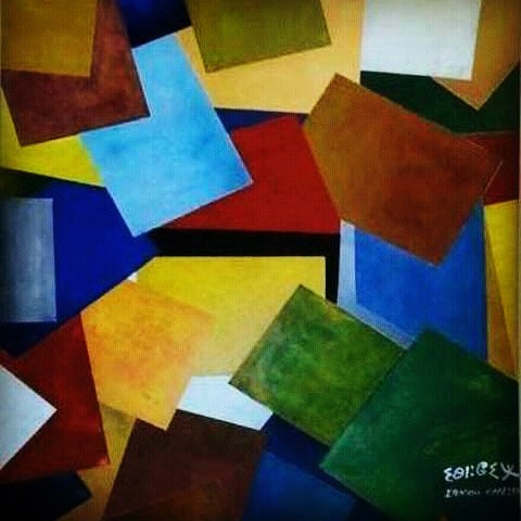 Acrylic on canvas.
