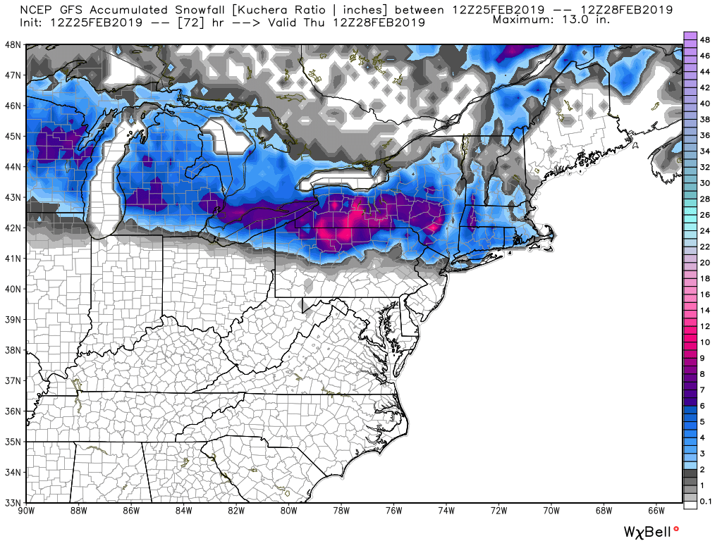 NJSnowPatriot's tweet image. 12z GFS, Quick 1 2 punch of snows possible for NNJ.. Track could be further North or South. #Needlethreader