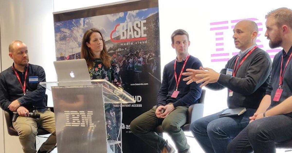 David Candler and fellow panelists discuss the cloud at #RacingToTheCloud2019. Thanks to <a href="/basemediacloud/">base</a> for hosting and <a href="/IBM/">IBM</a> for being a fellow sponsor and supporter!