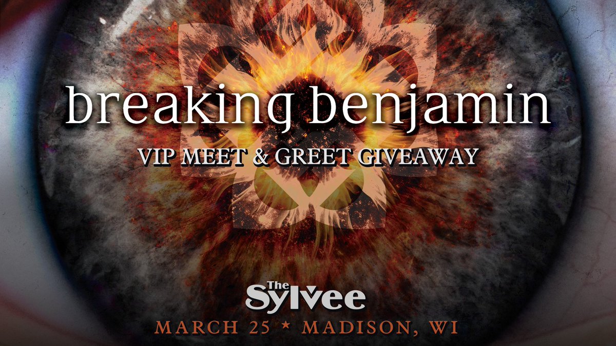 TheSylvee's tweet photo. ★ BREAKING BENJAMIN VIP TICKET GIVEAWAY★
Win a pair of tickets + meet &amp; greet + vinyl for @breakingbenj show in #MadisonWI on 3/25 w/ @skilletmusic @UnderoathBand @fightthefury 

ENTER » https://t.co/vVpGOPMozc https://t.co/rMDYNNfKBo