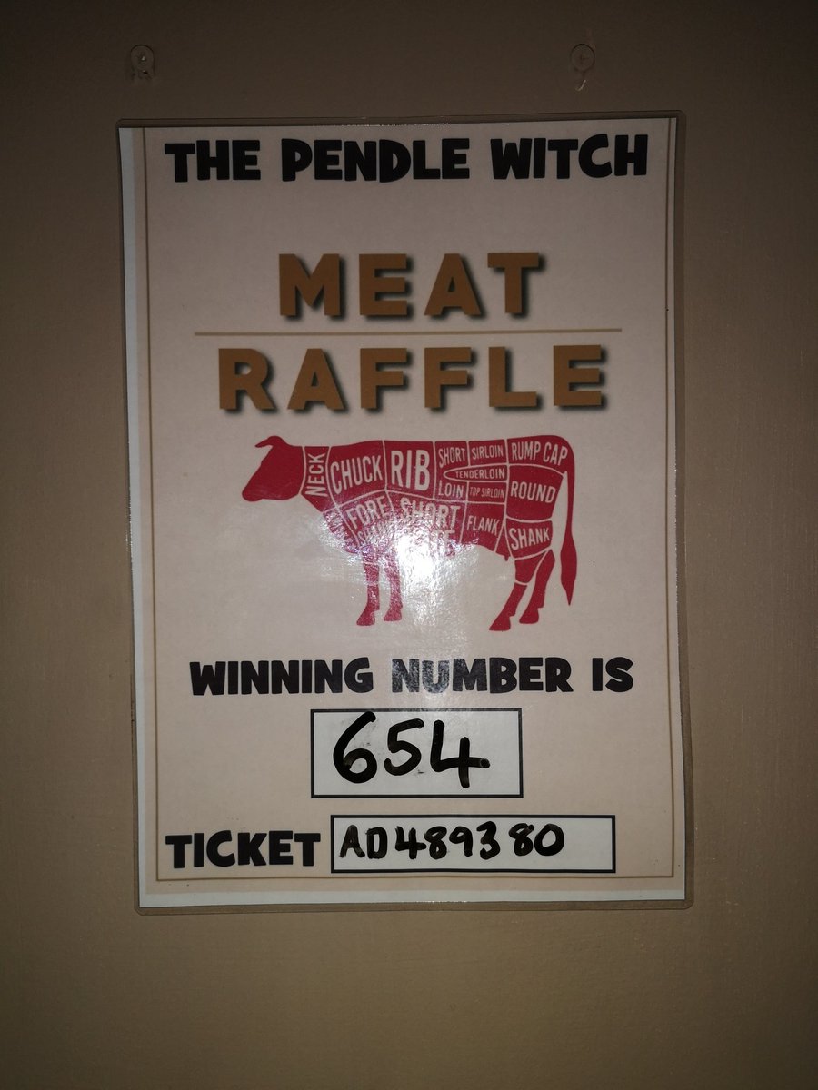 This week's winning meat draw number....