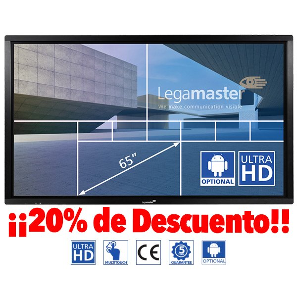 LegamasterSpain's tweet photo. ‼️#Promoción‼️

🔑 Nuestras pantallas táctiles gama ETX con resolución #4K con un 20% de #descuento con el código ✅ SOCIALMEDIA20✅

🔑 Ofrecen imágenes nítidas y de alta calidad en Ultra-HD 4K, intuitivas, fáciles de utilizar.

Comprala ⏩ https://t.co/Dizk6nzsDQ https://t.co/dj76oVmSLt