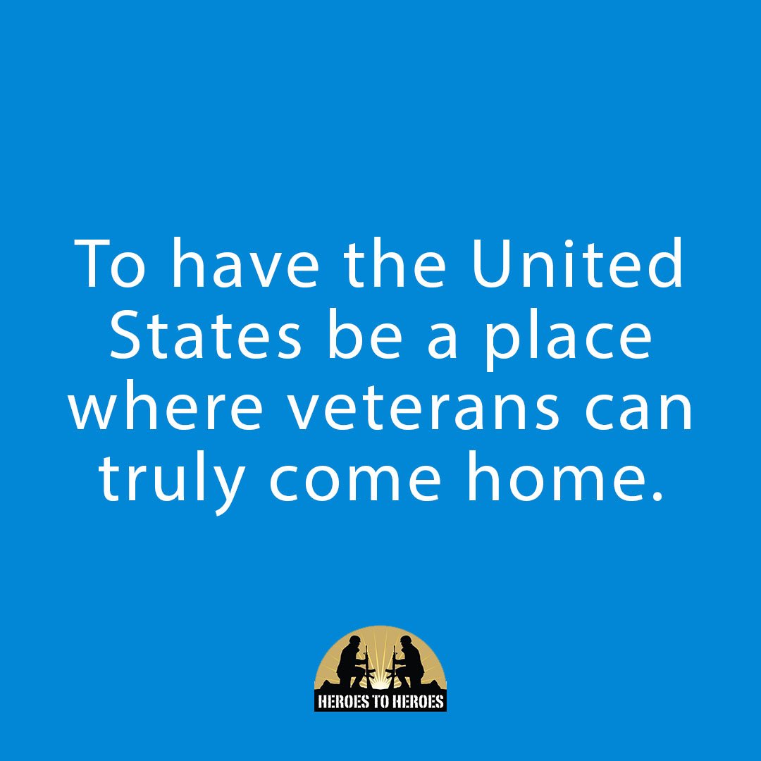 Our vision statement encompasses what we want the future to look like for all veterans. Learn more about how you can help us accomplish our vision with the link: bit.ly/2SIUO3U  #heroestoheroes