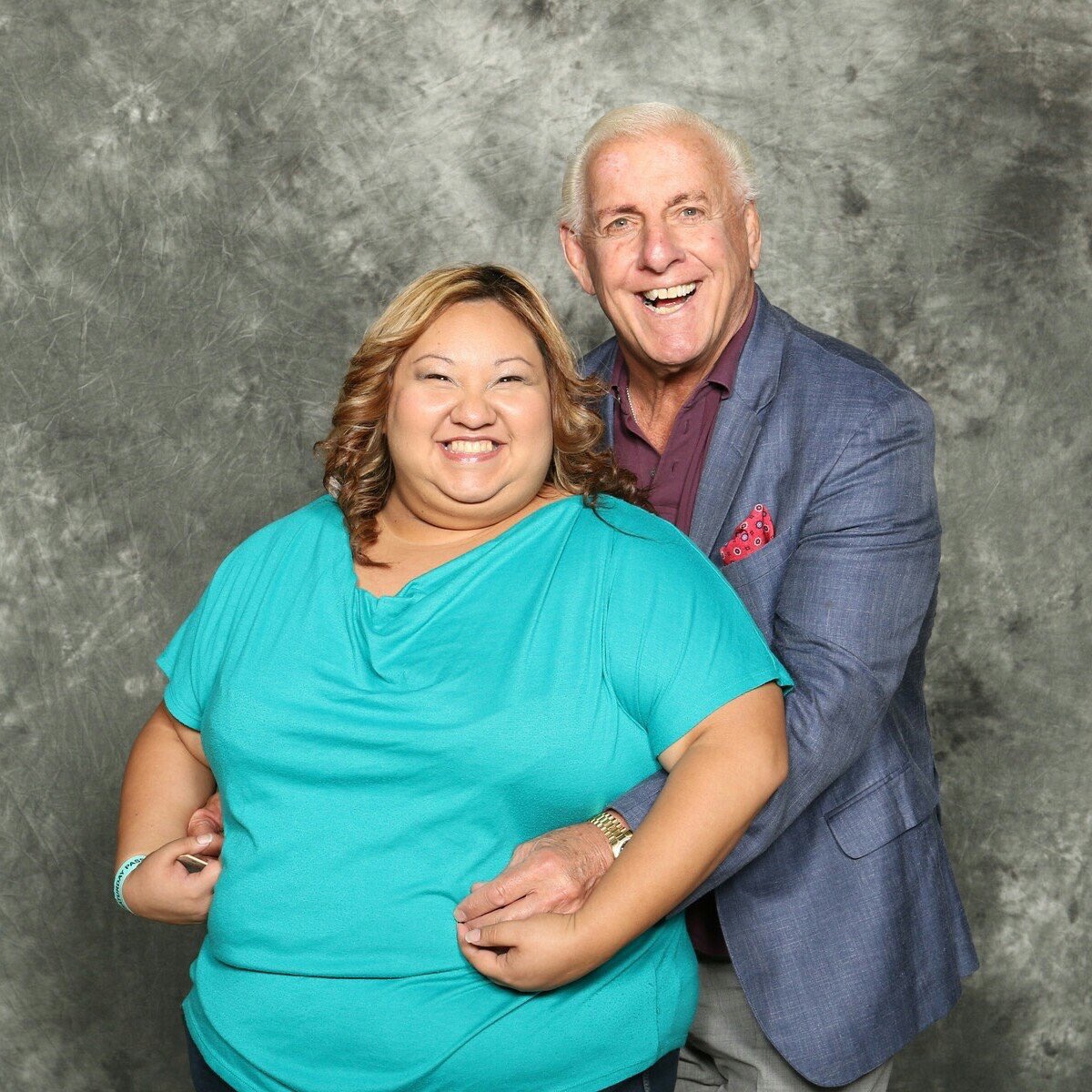 liztravolta's tweet photo. The prom pose pic that started it all! Happy birthday to my favorite wrestler of all time, @RicFlairNatrBoy ! Wooooooo!!!! #ricflair #tobethemanyougottabeattheman #stylinandprofiling https://t.co/x9wvcMuCKv