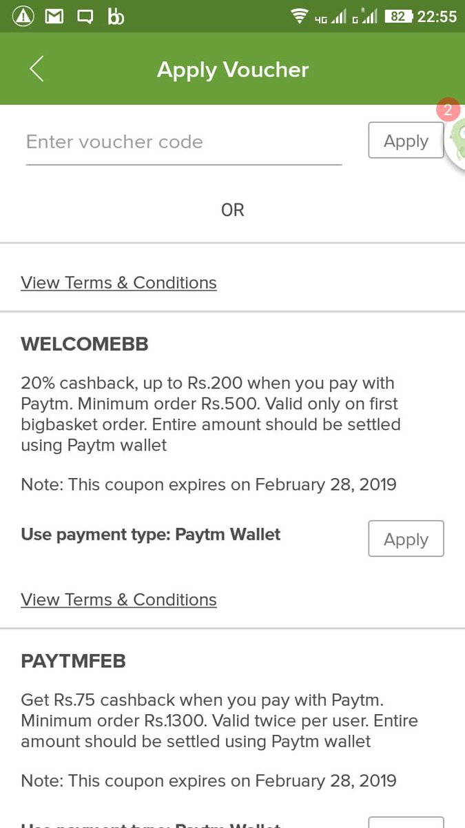 bigbasket first time user coupon code