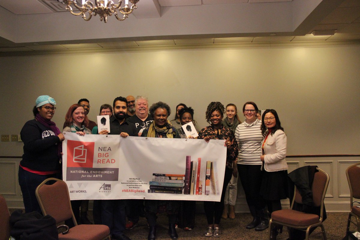 HamptonRoadsBigRead (@roadsread) on Twitter photo Last week we kicked off the <a href="/NEABigRead/">NEA Big Read</a> with a lecture from author Claudia Rankine & <a href="/ODU/">Old Dominion University</a> students met the author for a small group discussion.
Read more about the lecture, here: bit.ly/PLSRankine
For upcoming events, visit: hrbigread.org Last week we kicked off the <a href="/NEABigRead/">NEA Big Read</a> with a lecture from author Claudia Rankine & <a href="/ODU/">Old Dominion University</a> students met the author for a small group discussion.
Read more about the lecture, here: bit.ly/PLSRankine
For upcoming events, visit: hrbigread.org