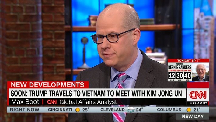 Porter_Anderson's tweet photo. Media: @MaxBoot: "What will Trump give away so he can march out of #Hanoi claiming it's the greatest deal ever? The real concern is he'll give a peace declaration to the #NKoreans, a relaxation of sanctions, or what if he decides to give up the #US troops presence in #SKorea?" https://t.co/H6Ly1AHZh1