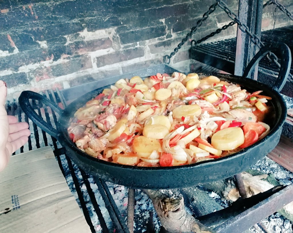 Pollo al disco the perfect Sunday food when you are out in the country.

#campoArgentino #Argentina #Fuego #Oscars #chicken