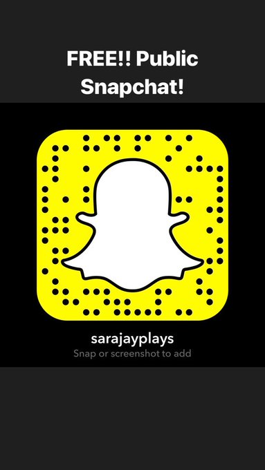 Follow my free⭐️ public #Snapchat! Username: sarajayplays 🤳 https://t.co/FoQ1F0x8Ba<a href="/tag/snapchat"class="tags">#Snapchat</a>