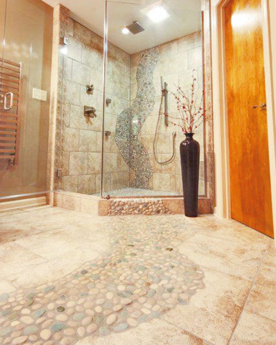 biltpros's tweet photo. Enchanting river rock shower design looks almost like a fairy tale. #RiverRockWeek #riverrock2019 #showerpic #showerenclosures #bathroomdesign #showerthoughts #bathroomremodel #tuesdaymotivation #handyguy https://t.co/PHplxTFoja