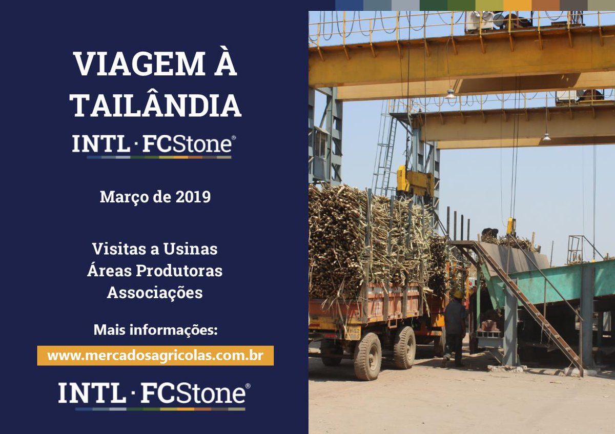Em março a @FCStoneBrasil documentará a safra #sucroalcooleira na Tailândia. Acompanhe todos os relatos de campo em nosso portal de informações da equipe de Inteligência de Mercado: mercadosagricolas.com.br