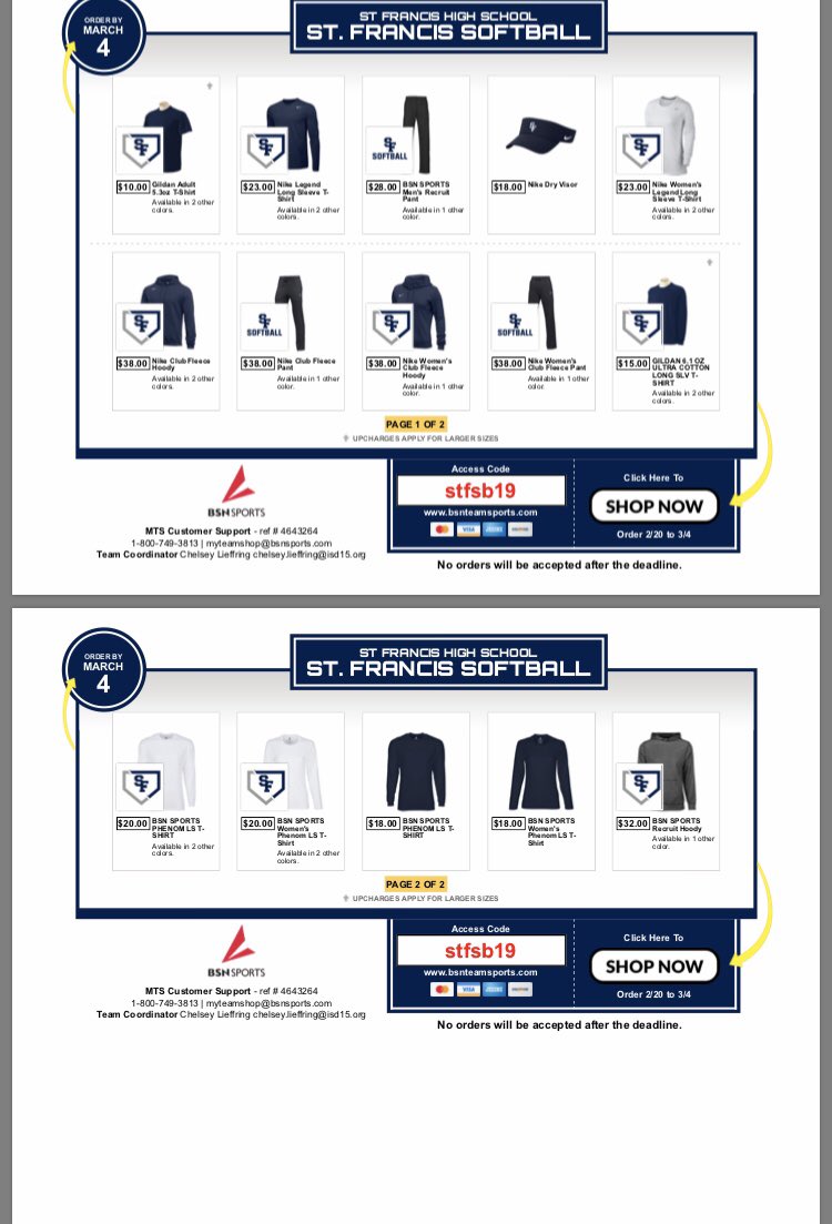 softball_saints's tweet photo. The softball online shop is now open! Order by March 4th 🥎 https://t.co/RAGpU66qI4