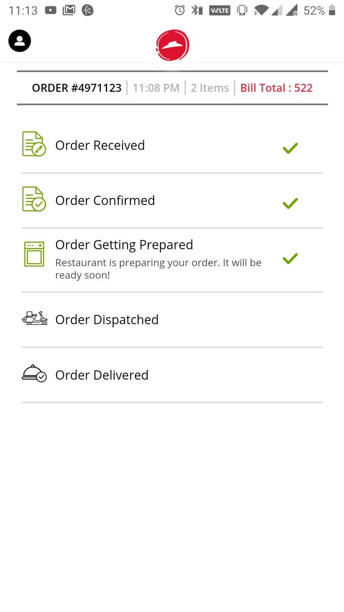 jayeshkale's tweet photo. @PizzaHutIN Below order was accepted by app and restaurant has cancelled order. Is this the way you serve your customers https://t.co/E6UoLbTYNB