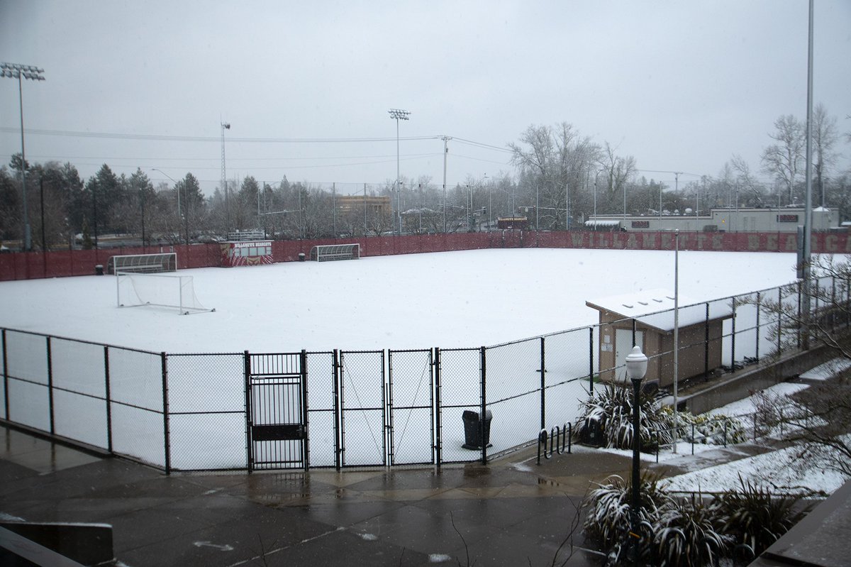 We've got a nice blanket of snow on Sparks Field.