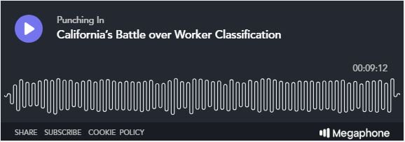 CDFLaborLaw's tweet photo. CDF's Mark Spring discusses CA's battle over worker classification on Bloomberg Law's Punching In Podcast this morning - Click the link to listen! https://t.co/ufB1d6JFea #dynamex #independentcontractors @BloombergBNA @bloomberglaw @hassankanu #caemplaws #missclassification https://t.co/QQBRqNsKvG