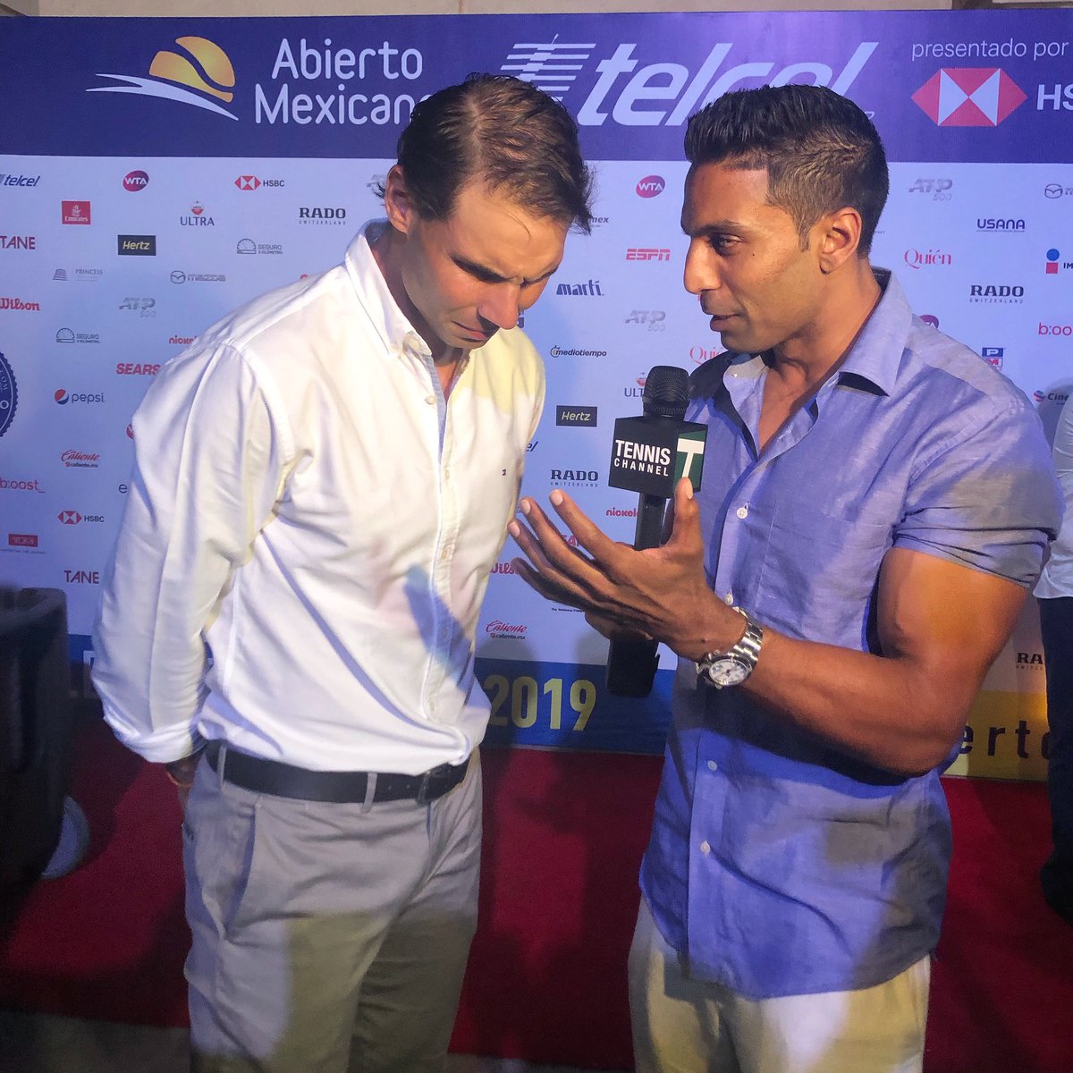 PrakashAmritraj's tweet photo. Trynna explain to @RafaelNadal that my bicep is bigger than his π
... He said BRO I have 11 French Opens π... I said my bad you tha man ππ€£ #AboutLastNight #RafaelNadal #Acapulco @ATP_Tour #PlayerParty https://t.co/Fs5TVeeDzj