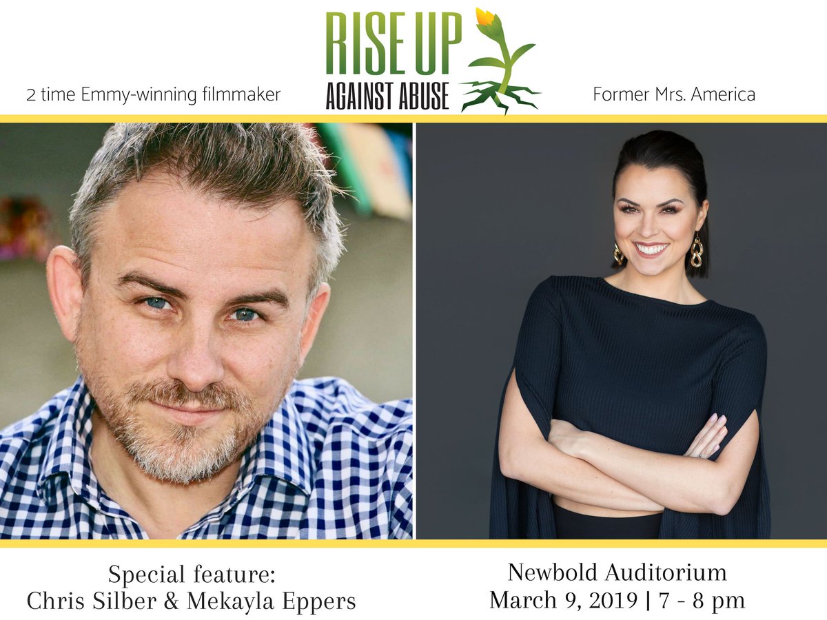 riseupnow_'s tweet photo. Rise Up Rally: March 7 – 10. 
Featuring Emmy-winner Chris Silber and previous Mrs. America, Mekayla Eppers. 
They will be sharing their inspirational stories on March  9, 2019 from 7 – 8 pm. 
To register for the rally please visit: https://t.co/DGmmSD8KCv  
#RiseUpAgainstAbuse https://t.co/D3YfIrdkab