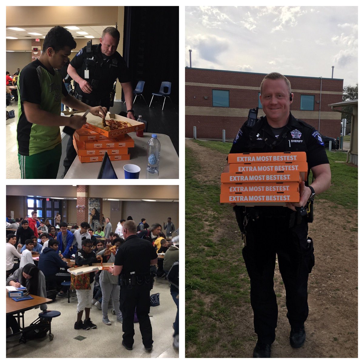 McneilSro's tweet photo. SRO Briggs hooked up A lunch with a surprise pizza party today....what lunch will be next ? 🧐 @MHSMavs https://t.co/kUMluZLA33