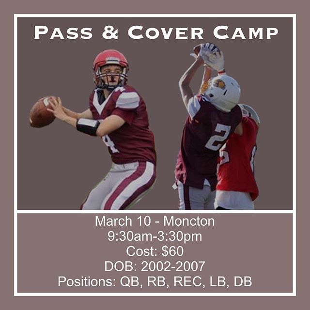 FootballNB's tweet photo. Still spots available for our Pass Cover camp March 10th! Great way to get ready for Spring ball - https://t.co/qrQSxmFVsa https://t.co/WiZDe5Etlm https://t.co/bAdHdiApZ3