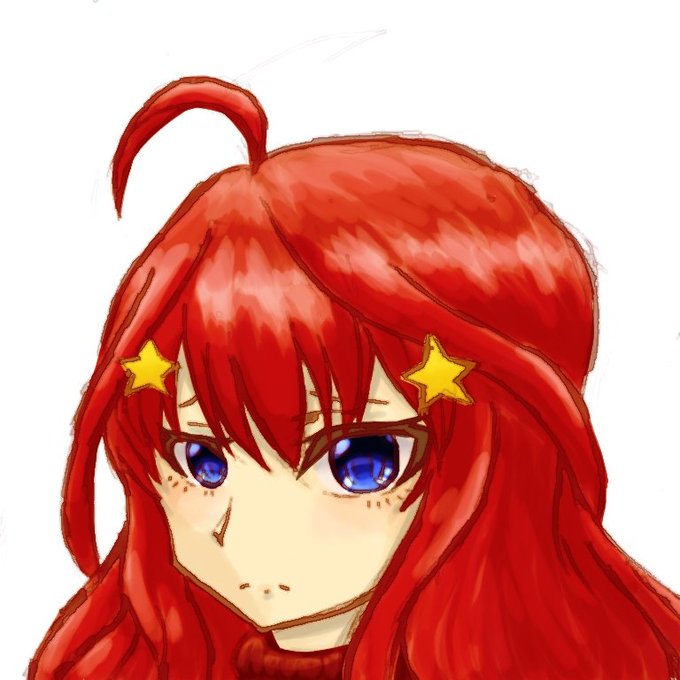 フラマPさんがTwitterに投稿した中野五月(五等分の花嫁)のイラスト。