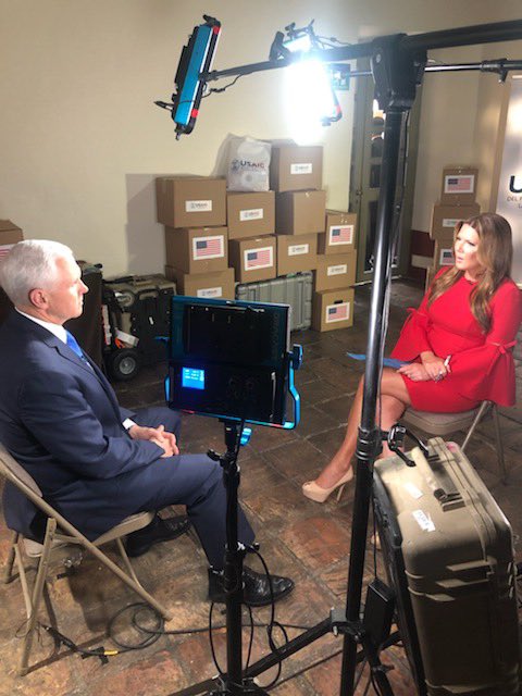 trish_regan's tweet photo. TONIGHT - LIVE from Bogota, Colombia - my exclusive interview w/ @VP Pence on bringing #FREEDOM to the people of #Venezuela #Libertad 8pm #TrishRegan #FoxBusiness https://t.co/kpywJ45kQc